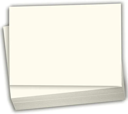 Miniatura 10 de Hamilco Blank Index Cards 5 x 8 cartulina de 100 libras, cubierta de papel de cartulina crema, paquete de 100
