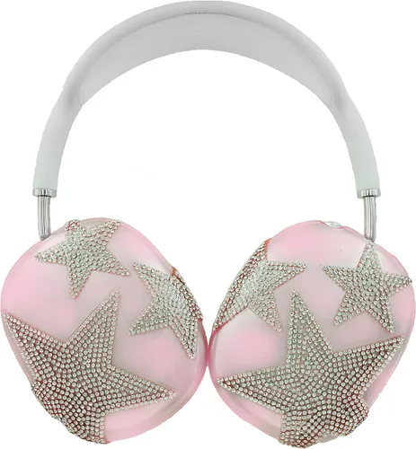 Miniatura 30 de MORWLAT Funda para AirPods Max con Diamantes de Imitación Brillantes Estrellas, Fundas Suaves Bonitas Transparentes y Brillantes para Mujeres
