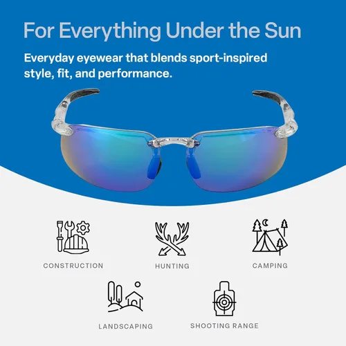 Miniatura 7 de Gafas de seguridad Bullhead Swordfish - antivaho, ligeras, resistentes al impacto y a los arañazos, gafas de sol con protección UV para caza/tiro