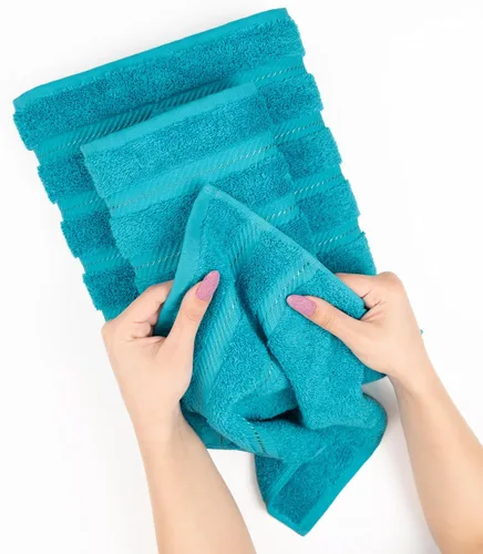 Miniatura 5 de American Soft Linen - Juego de toallas de 3 piezas, 1 toalla de baño, 1 toalla de mano y 1 toalla pequeña, 100% algodón turco para baño, juego
