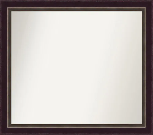 Miniatura 33 de Amanti Art Espejo de baño de bronce para sobre el fregadero, 24 x 24 pulgadas, espejo cuadrado de bronce Lara para tocador, marco de madera