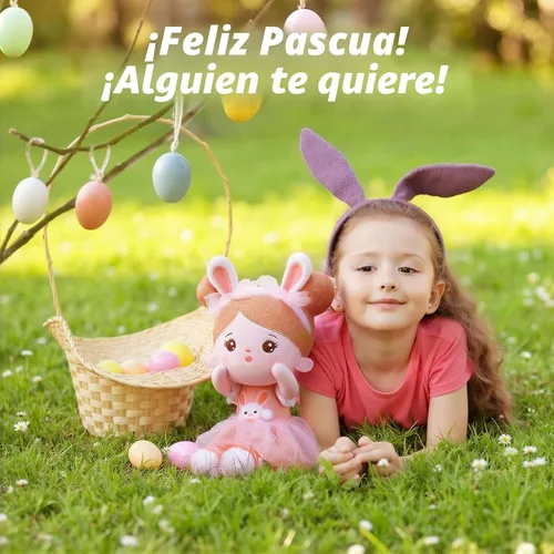 Miniatura 3 de OUOZZZ Juguetes suaves de muñeca de bebé de 12.6 pulgadas para regalos de niña de 1 año, regalos de Pascua, conejito de peluche para niños, juguetes