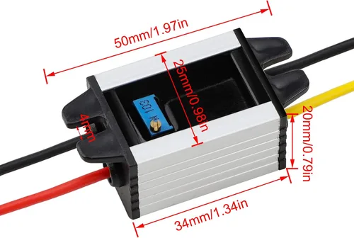 Miniatura 3 de DROK Convertidor de voltaje de CC a CC impermeable regulador de voltaje 8-22V a 3-15V 5V 12V 3A salida ajustable transformador de fuente