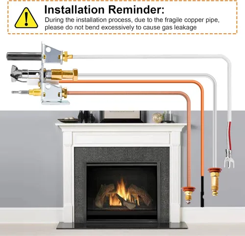 Miniatura 6 de Criditpid Conjunto piloto de gas natural (NG) 446-510A para chimeneas de gas real Heat-N-Glo, piezas de repuesto de montaje piloto de pie