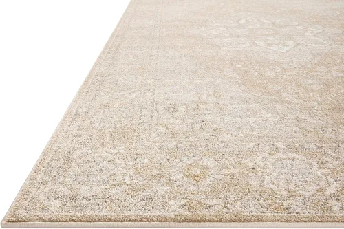 Miniatura 4 de Loloi Odette Collection ODT-05 - Alfombra decorativa beige y plateada de 2 pies y 3 pulgadas x 3 pies y 10 pulgadas