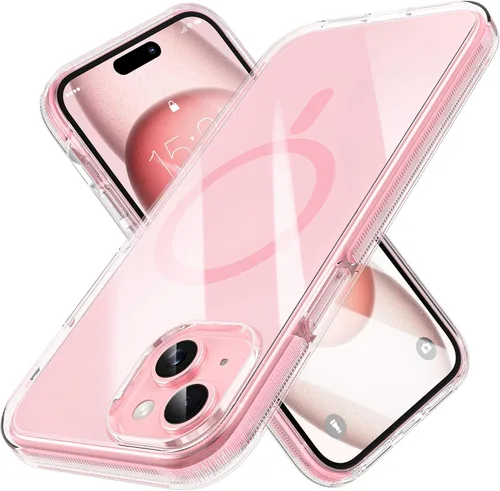 Miniatura 32 de MILPROX Compatible con iPhone 16 Pro Funda – con protector de pantalla – Compatible con MagSafe – Diseño magnético claro transparente – Que no se