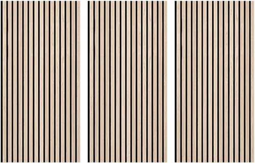 Miniatura 16 de Paneles acústicos de pared acústicos, paneles grandes insonorizados, panel de absorción de sonido acanalado 3D con acabado de madera, tratamiento