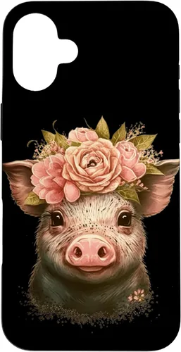 Miniatura 23 de Pig with Leopard Headband Flower Cute Pig Lover Case for iPhone 17