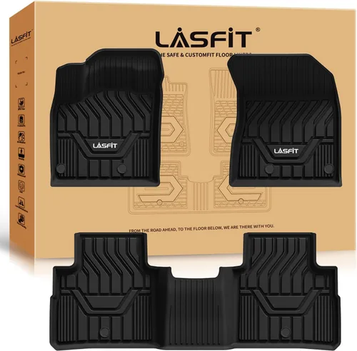 Miniatura 10 de LASFIT Tapete de carga y respaldo para Nissan Armada/Infiniti QX80 2019-2024, TPE para todo tipo de clima, ajuste personalizado, fácil de limpiar