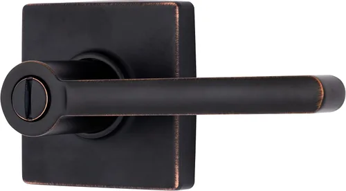 Miniatura 17 de BRINKS – Paquete de 6 manijas de puerta de paso interior, estilo contemporáneo, bronce toscano, acabado en bronce aceitado sin llave, manija