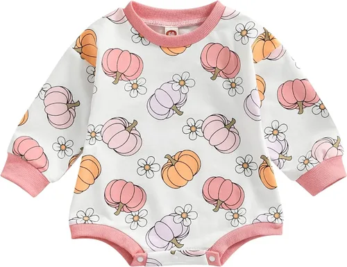 Miniatura 102 de FYBITBO Traje de Halloween para recién nacido, niña y niño, espeluznante temporada, mameluco con burbujas para otoño, Halloween, ropa de bebé
