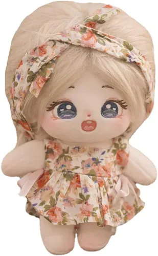 Miniatura 17 de niannyyhouse Muñeca de peluche de 7.9 in para niña, cuerpo de peluche humanoide, sin atributo, 8 pulgadas, cuerpo normal, ropa de vestir, regalos