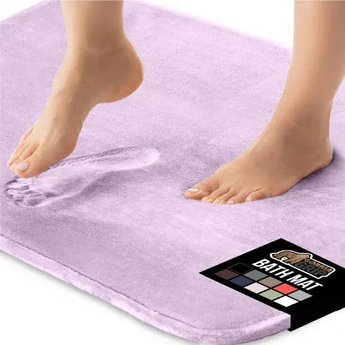 Miniatura 28 de GORILLA GRIP Alfombras de Baño de Espuma Viscoelástica, Tapetes de Baño de Terciopelo Suave y Absorbente, Puntos Duraderos en la Parte Inferior