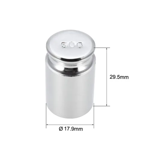 Miniatura 2 de uxcell Acero cromado de la precisión del peso 1.76 oz M1 de la calibración para las básculas de la balanza de Digitaces