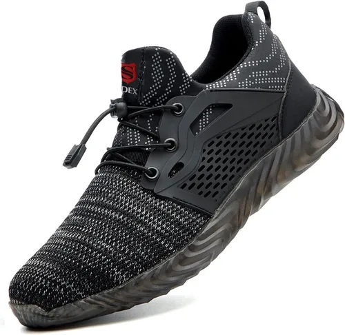 Miniatura 50 de SUADEX Zapatos deportivos con punta de acero para hombres y mujeres, indestructibles, ligeros, cómodos, antideslizantes, puntera compuesta