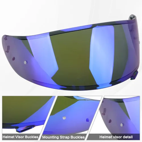 Miniatura 5 de Visera para casco de motocicleta CWR-1 para RF-1200 X-14 Z7 X-Spirit UV Protect Visera antiarañazos, actualización Clear Vision para cascos Azul