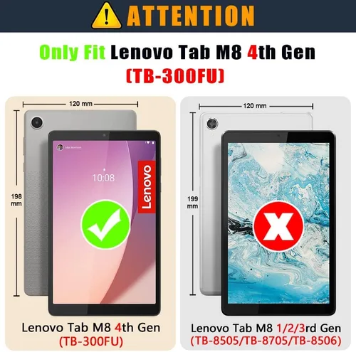 Miniatura 2 de Funda para Lenovo Tab M8 Gen 4 2023, funda delgada y ligera para Lenovo Tab M8 4ª generación Tablet TB300FU, oro rosa