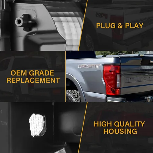 Miniatura 5 de LIDNADY Conjunto de luz trasera compatible con Ford Super Duty F250 F350 2020 2021 2022 con Punto Ciego sin modelos LED, reemplazo de lámpara Punto