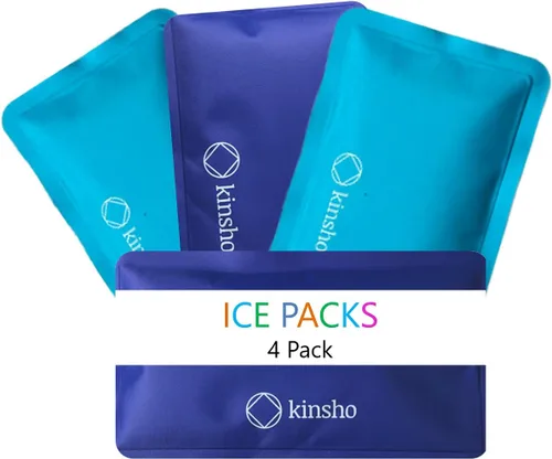 Miniatura 7 de kinsho Bolsa de hielo para niños, bolsa y cajas Bento, bolsas delgadas suaves reutilizables y congelables para viajes, escuela, trabajo