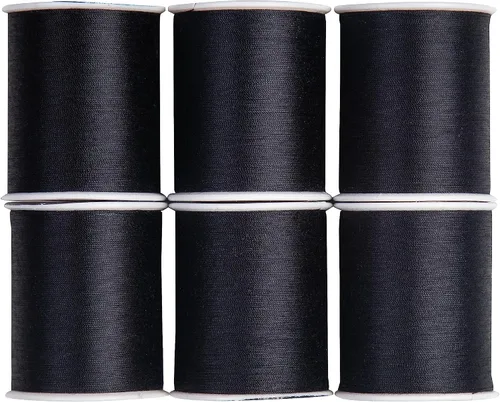 Superior Threads Hilo de Coser y Acolchado de Poliéster Completo 300 Yardas Carrete 6-Pack (Negro)