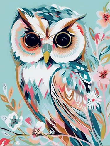Kaliosy Kits de arte de diamantes 5D para adultos, diseño de búho por números, pintura de diamantes, animales, bricolaje, taladro completo,