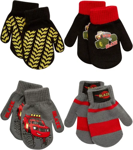 Nickelodeon Paquete de 4 manoplas o guantes para niños Paw Patrol y Blaze (niñosniños pequeños)