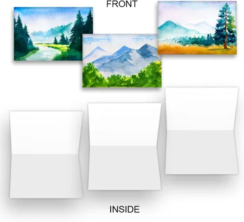 Miniatura 2 de Wright Home & Gift Tarjetas de felicitación en acuarela con paisajes para cualquier ocasión, con espacio en blanco para notas Juego de surtido a