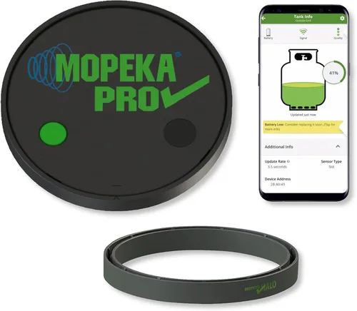 Paquete Universal Mopeka Pro Check – Sensor Universal Pro Check y Tank Halo – Sensor Inalámbrico de Medidor de Tanque de Propano – Accesorios