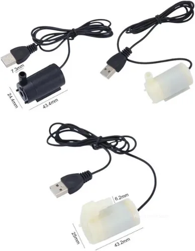 Miniatura 7 de 1pc USB 5V Low Voltage Small Water Pump Submersible Pump Ultra Quiet Usb Hydroponic Vegetable Planting Craft Fountain(Dual use white)