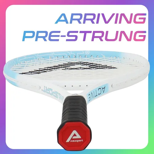 Miniatura 3 de AMA SPORT Adult Tennis Racket - Pre-Strung Light Balance 27 inch Tennis Racquet for Women and Men Grip Size 2-4 1/4