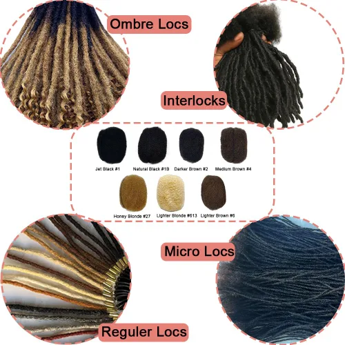 Miniatura 6 de Cabello humano afro ajustado para rastas, ideal para hacer mechas, reparar extensiones, torcer o trenzas, 4 manojos por paquete, rubio claro #613