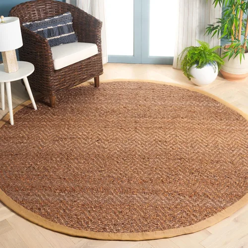 Miniatura 6 de SAFAVIEH Natural Fiber Collection - Alfombra decorativa de 2 x 3 pies, natural, hecho a mano, yute con flecos, ideal para zonas de alto tráfico