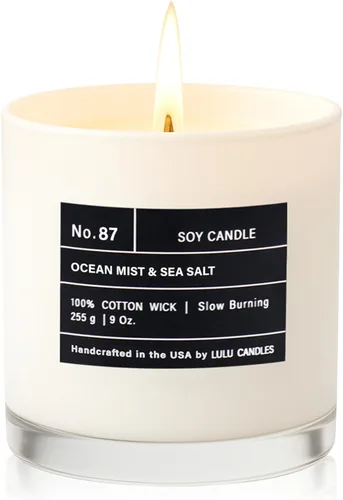 Miniatura 32 de Lulu Candles Sweet Pea, Jasmine & Apple Vela perfumada en tarro de soja de lujo Vertida a mano en los Estados Unidos Altamente perfumada