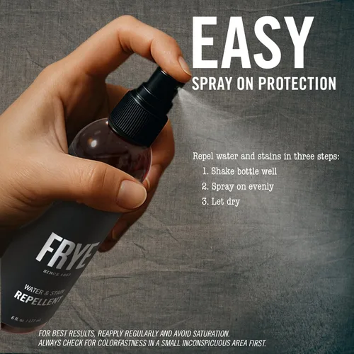 Miniatura 4 de Frye Repelente de Agua y Manchas para Cuero – Aerosol de 6 oz – Sin Aerosol, Hecho en EE.UU. – Protege Cuero, Gamuza y Nubuck – Protege Contra Agua