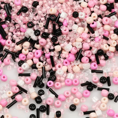 Miniatura 7 de Tamaño 6/0 - Cuentas de semillas de vidrio para manualidades de 0.157 in, cuentas negras para la fabricación de joyas