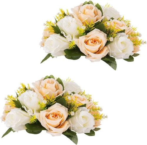 Miniatura 51 de Centros de mesa de flores para mesas de boda: decoraciones de mesa de Halloween, bolas de flores negras, centros de mesa para compromiso, ceremonia