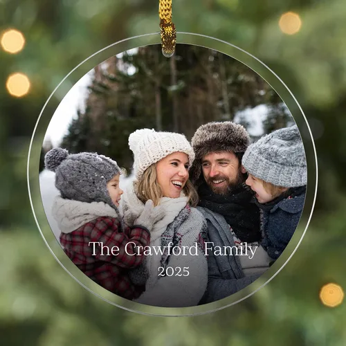 Miniatura 6 de Adorno de Navidad personalizado de Let's Make Memories - Sube tu foto - Adorno navideño conmemorativo 2025 para familia, pareja, amigo - Foto