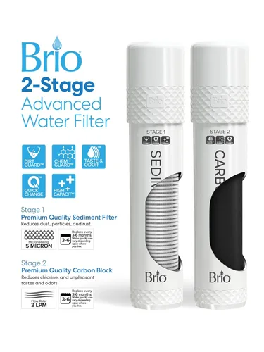 Miniatura 6 de Brio Enfriador de agua para encimera sin botella 800 con filtración de 2 etapas, autolimpiante, pantalla digital, dispensador de agua potable