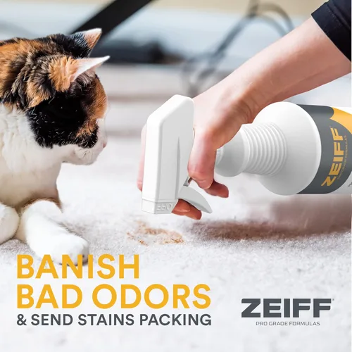 Miniatura 6 de Zeiff Removedor de manchas y olores de mascotas – Eliminador de olores de mascotas para uso doméstico y profesional – Limpiador enzimático de orina