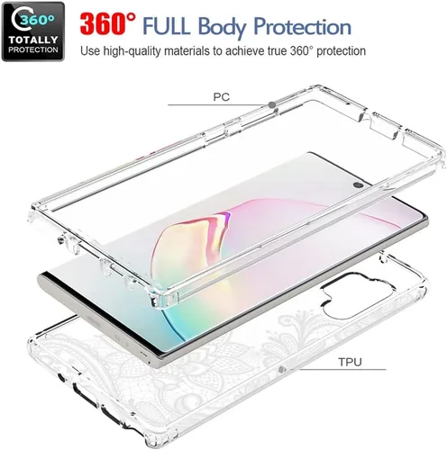 Miniatura 3 de Funda para Galaxy Note 10 Plus/Note 10+ 5G N975U con protector de pantalla de vidrio templado, funda protectora de cuerpo completo