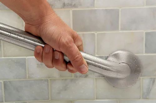 Miniatura 2 de Moen Home Care Seguridad para Baño - Barra de agarre de 24 pulgadas de acero inoxidable para discapacitados para bañera y ducha, mango de servicio