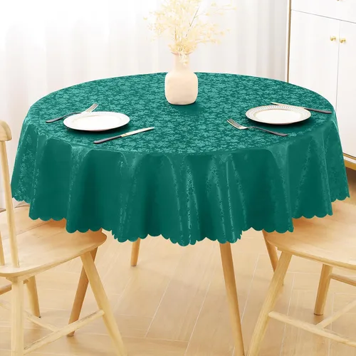 Miniatura 85 de Smiry Mantel cuadrado, mantel de vinilo resistente al agua, lavable, para cocina y comedor (azul bebé, 54 x 54 pulgadas)