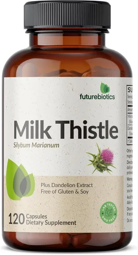 Miniatura 3 de Futurebiotics Cardo mariano silimarina, extracto de mariano y diente de león, apoyo para la salud del hígado, soporte antioxidante, desintoxicación