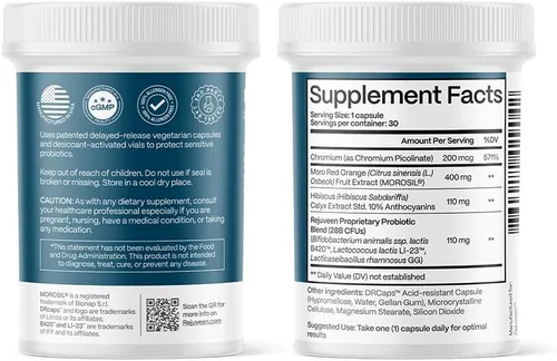 Miniatura 8 de Provitalean Combustible Metabólico para Mujer Silencia los Antojos de Grasa Abdominal y Cintura Resistente Probiótico B420, Morosil, Cromo