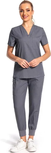 Miniatura 4 de Conjunto de ropa quirúrgica para mujer, uniforme de enfermera, pantalones deportivos clásicos con cuello en V y pantalones quirúrgicos, conjunto