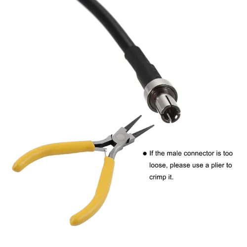 Miniatura 6 de uxcell TS9 macho a TS9 hembra RF Cable de extensión coaxial RG174 Cable de puente 6.6 pies 2pcs