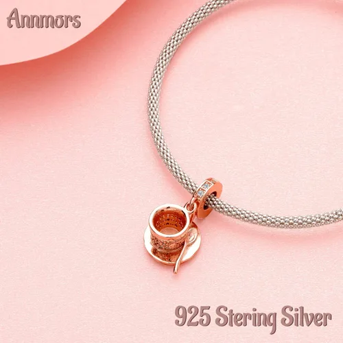 Miniatura 2 de Annmors Dijes de plata de ley 925 para pulseras, collares, cuentas de animales del océano con circonita cúbica 5A, regalo de Navidad para el día