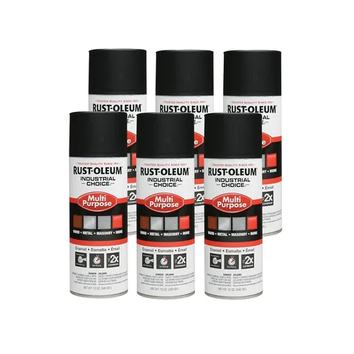 Miniatura 23 de Aerosol de esmalte Rust-Oleum para uso general; envase de 16 onzas líquidas; lata de aerosol, Blanco brillante, 6 BLANCO BRILLO