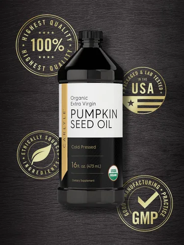 Miniatura 5 de Carlyle- Aceite de semilla de calabaza, 16 onzas, orgánico prensado en frío, 100 % puro, extravirgen vegetariano, sin transgénicos, sin gluten