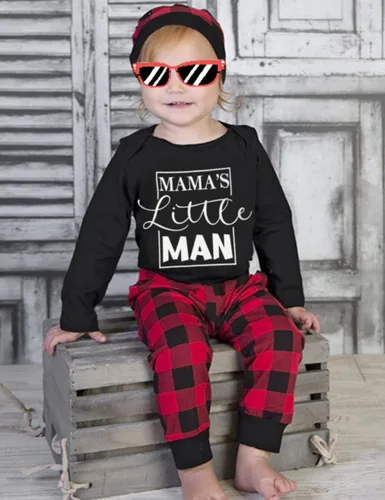 Miniatura 6 de Conjunto de ropa para bebé recién nacido, con estampado de letras, mameluco, pantalones, sombrero, conjunto de 3 piezas
